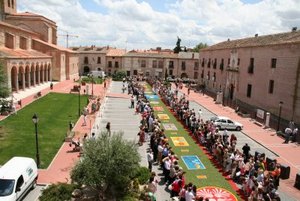 Imagen de la alfombra florar usada para celebrar la festividad del Corpus Cristie