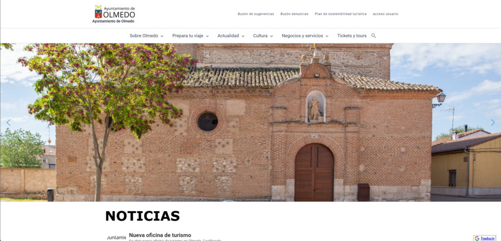 Página de inicio olmedo web