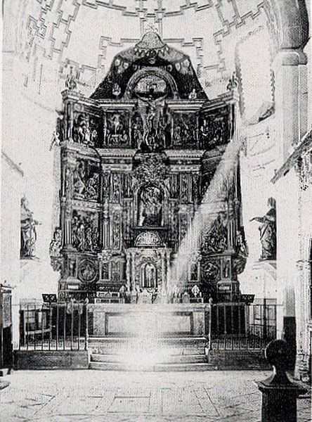 Foto antigua del retablo en la iglesia san Andrés