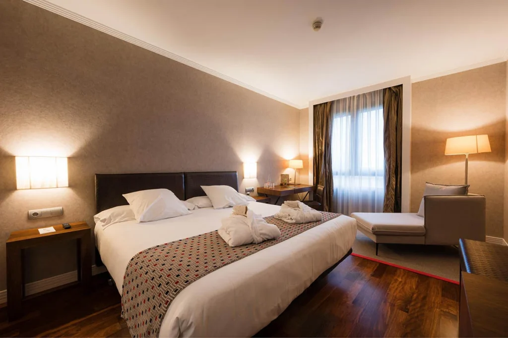 Una de las habitaciones de la villa termal de Olmedo