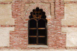 Imagen de la replica del palacio de Pedro I, una de las replicas del parque temático Mudéjar en la villa de Olmedo