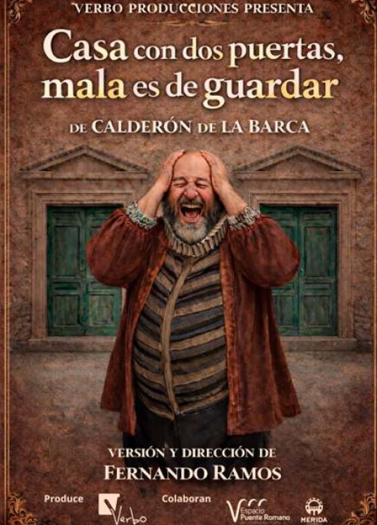 Póster de casa con dos puertas mala es de guardar